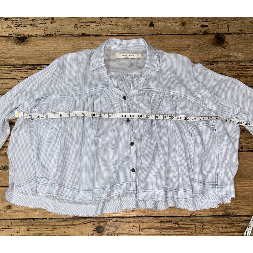We The Free Women’s Size S Blue Rainbow Picnic Button Down Top - Picture 3 of 7